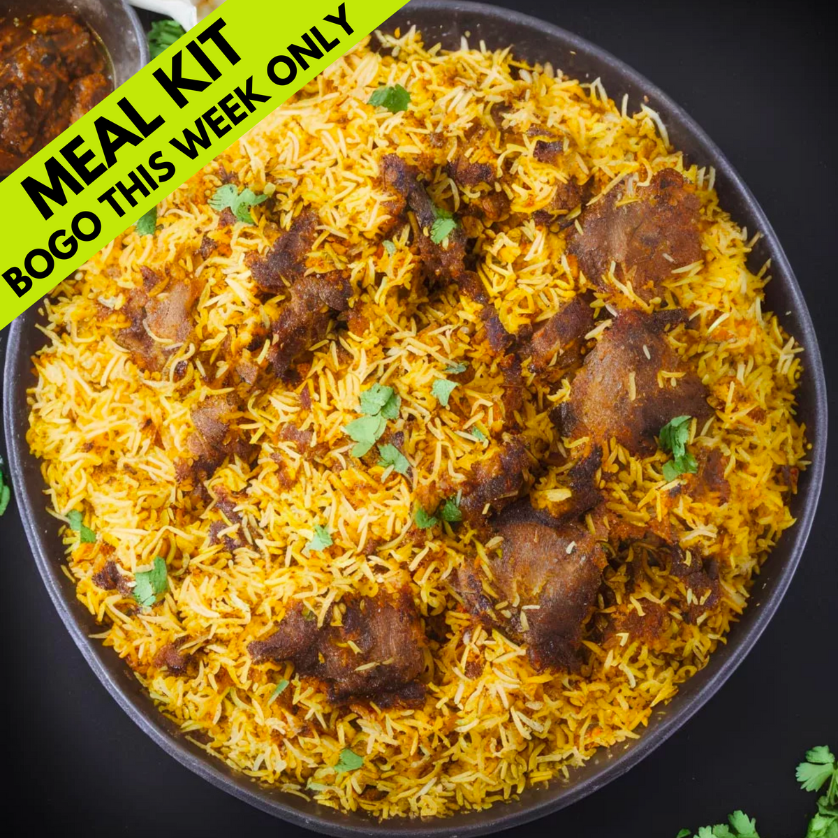 Mutton Kit Mutton Biryani w/ Egg & Onion Mix – Banana Leaf Meal Kit